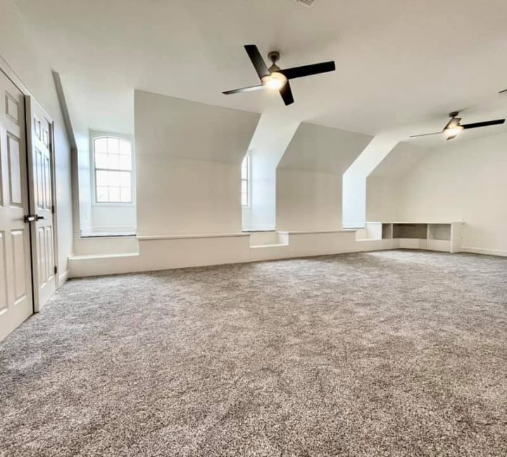an empty playroom space